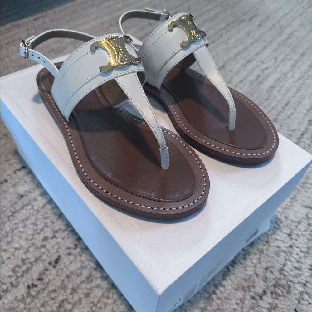 Celine Triomphe Thong Sandal Brand New!